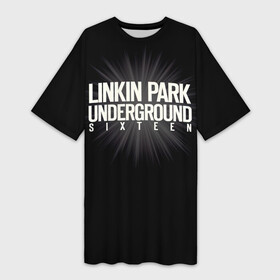 Платье-футболка 3D с принтом Underground Sixteen  Linkin Park в Новосибирске,  |  | Тематика изображения на принте: chester bennington | linkin park | linking | lp | rock | альтернативный | ленкин | линкин парк | линкинпарк | лп | майк | метал | музыкант | ню | нюметал | певец | рок группа | рэп | честер беннингтон | шинода | электроник