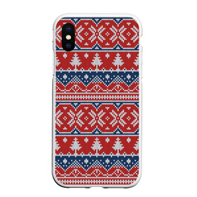 Чехол для iPhone XS Max матовый с принтом New Year Pattern в Новосибирске, Силикон | Область печати: задняя сторона чехла, без боковых панелей | background | christmas | christmas pattern | herringbone | holiday | knitted pattern | new year | pattern | snowflakes | texture | tree | вязаный узор | елка | елочка | новогодний узор | новый год | паттерн | праздник | рождество | снежинки | текстура | у