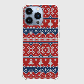 Чехол для iPhone 13 Pro с принтом New Year Pattern в Новосибирске,  |  | background | christmas | christmas pattern | herringbone | holiday | knitted pattern | new year | pattern | snowflakes | texture | tree | вязаный узор | елка | елочка | новогодний узор | новый год | паттерн | праздник | рождество | снежинки | текстура | у