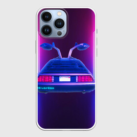 Чехол для iPhone 13 Pro Max с принтом DeLorean DMC 12 Назад в будущее Делориан ретрофутуризм neon в Новосибирске,  |  | neon art | retro futurism | неоновый арт | ретро | ретро футуризм | фантастика