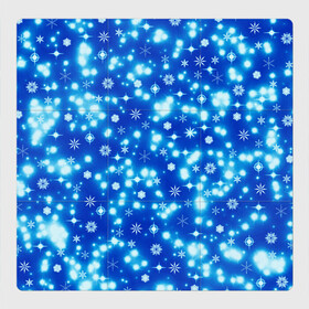 Магнитный плакат 3Х3 с принтом Сверкающие снежинки в Новосибирске, Полимерный материал с магнитным слоем | 9 деталей размером 9*9 см | Тематика изображения на принте: blue | christmas | cold | ice | new year | snow | snowflakes | stars | winter | блеск | звезды | зима | зимний орнамент | иней | космические снежинки | кристаллы | лед | мороз | новогодний узор | новый год | подарок | рождество