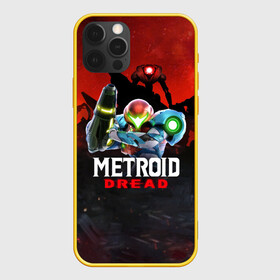 Чехол для iPhone 12 Pro с принтом Metroid Dread Самус Аран в Новосибирске, силикон | область печати: задняя сторона чехла, без боковых панелей | Тематика изображения на принте: aran | dread | mercurysteam | metroid | nintendo | samus | samus aran | самус аран