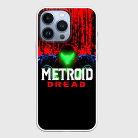 Чехол для iPhone 13 Pro с принтом Metroid Dread Самус Аран и потеки крови в Новосибирске,  |  | aran | dread | mercurysteam | metroid | nintendo | samus | samus aran | самус аран