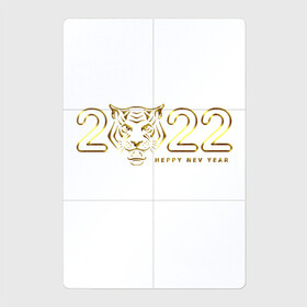 Магнитный плакат 2Х3 с принтом Символ года (тигркнок) 2022 в Новосибирске, Полимерный материал с магнитным слоем | 6 деталей размером 9*9 см | 2022 | зима | новый год | символ года | снег | тигр