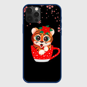 Чехол для iPhone 12 Pro Max с принтом МАЛЕНЬКИЙ ТИГРЕНОК 2022 в Новосибирске, Силикон |  | 2022 | merry christmas | год тигра | новогодний тигр | новый год | символ 2022 года | снежинки | тигр