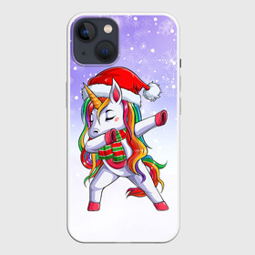 Чехол для iPhone 13 с принтом Xmas Unicorn Dabbing   Рождественский Единорог Даб в Новосибирске,  |  | christmas | dabbing | santa | unicorn | даббинг | дед мороз | единорог | зима | новый год | радуга | радужный | рождество | санта | снег | снежинка | юникорн