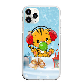 Чехол для iPhone 11 Pro Max матовый с принтом Тигренок жует жвачку в Новосибирске, Силикон |  | 2022 | год тигра | новый год | новый год 2022 | символ года | тигр | тигренок | тигрица | тигры
