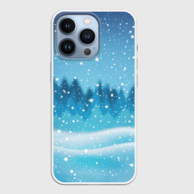 Чехол для iPhone 13 Pro с принтом ЗИМНИЙ ЛЕС | WINTER FOREST в Новосибирске,  |  | 2022 | christmas | cold | merry | new | snow | winter | year | буря | год | елка | елки | ель | зима | лес | метель | мороз | новый | рождество | снег | снежинка | снежинки | холод