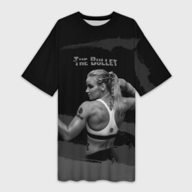 Платье-футболка 3D с принтом Валентина The Bullet в Новосибирске,  |  | Тематика изображения на принте: bullet | девушка | надпись | прозвище | руки | спина | шевченко