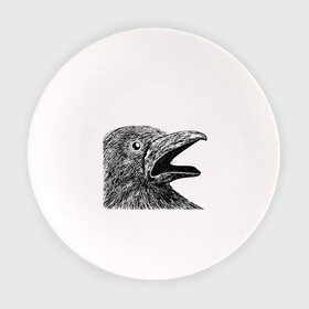 Тарелка с принтом Крик чёрного ворона в Новосибирске, фарфор | диаметр - 210 мм
диаметр для нанесения принта - 120 мм | ворон | ворона | депрессия | злая птичка | зло | птица | рисунок