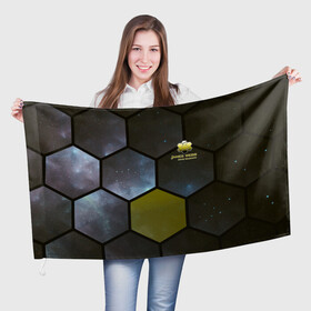 Флаг 3D с принтом JWST space cell theme в Новосибирске, 100% полиэстер | плотность ткани — 95 г/м2, размер — 67 х 109 см. Принт наносится с одной стороны | james webb | jwst | webb | астрономия | астрофизика | вселенная | галактика | джеймс уэбб | звезды | космос | наблюдения | наука | телескоп