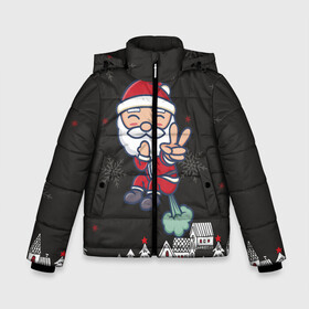 Зимняя куртка для мальчиков 3D с принтом Плохой Санта 2022 Bad Santa в Новосибирске, ткань верха — 100% полиэстер; подклад — 100% полиэстер, утеплитель — 100% полиэстер | длина ниже бедра, удлиненная спинка, воротник стойка и отстегивающийся капюшон. Есть боковые карманы с листочкой на кнопках, утяжки по низу изделия и внутренний карман на молнии. 

Предусмотрены светоотражающий принт на спинке, радужный светоотражающий элемент на пуллере молнии и на резинке для утяжки | 2022 | год тигра | новый год | новый год 2022 | символ года | тигр | тигренок | тигрица | тигры