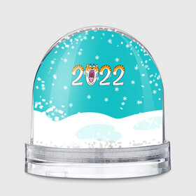 Игрушка Снежный шар с принтом Надпись 2022 Новый год в Новосибирске, Пластик | Изображение внутри шара печатается на глянцевой фотобумаге с двух сторон | Тематика изображения на принте: 2022 | год тигра | новый год | новый год 2022 | символ года | тигр | тигренок | тигрица | тигры