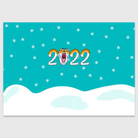 Поздравительная открытка с принтом Надпись 2022 Новый год в Новосибирске, 100% бумага | плотность бумаги 280 г/м2, матовая, на обратной стороне линовка и место для марки
 | 2022 | год тигра | новый год | новый год 2022 | символ года | тигр | тигренок | тигрица | тигры