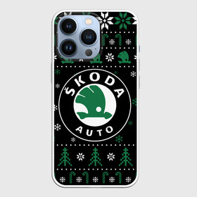 Чехол для iPhone 13 Pro с принтом SKODA, ШКОДА НОВОГОДНИЙ в Новосибирске,  |  | auto | automobile | car | carbon | logo | machine | merry | moto | motor | motor car | skoda | sport car | symbol | авто | автомашина | автомобиль | бренд | гонки | знак | легковой автомобиль | лого | логотип | логотипы | марка | машина | м