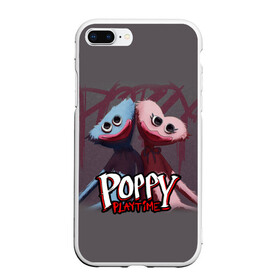 Чехол для iPhone 7Plus/8 Plus матовый с принтом ХАГГИ ВАГГИ ПАРОЧКА - POPPY PLAYTIME в Новосибирске, Силикон | Область печати: задняя сторона чехла, без боковых панелей | poppy playtime | игра | монстр | плэйтайм | попи плей тайм | попи плэй тайм | попиплейтам | попиплэйтайм | поппи плейтайм | поппиплэйтайм | хагги вагги | хаги ваги | хоррор