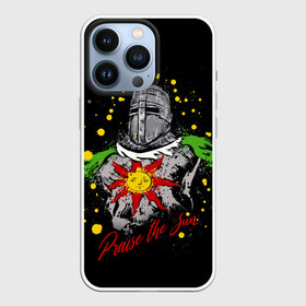 Чехол для iPhone 13 Pro с принтом Praise the Sun Dark Souls в Новосибирске,  |  | Тематика изображения на принте: ashen one | dark souls | games | praise the sun | игры | компьютерные игры | негорящий | неопалимый | рыцарь | тёмные души