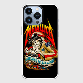 Чехол для iPhone 13 Pro с принтом Metallica WELCOME TO ROCKVILLE в Новосибирске,  |  | hard | heavy | james hetfield | kirk hammett | lars ulrich | metallica | music | robert trujillo | rock band | thrash | thrashmetal | джеймс хэтфилд | кирк хэмметт | ларс ульрих | метал | металика | металлика | музыка | роберт трухильо | рок группа | трэш