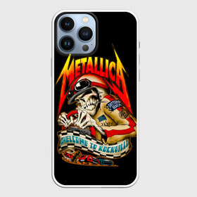 Чехол для iPhone 13 Pro Max с принтом Metallica WELCOME TO ROCKVILLE в Новосибирске,  |  | hard | heavy | james hetfield | kirk hammett | lars ulrich | metallica | music | robert trujillo | rock band | thrash | thrashmetal | джеймс хэтфилд | кирк хэмметт | ларс ульрих | метал | металика | металлика | музыка | роберт трухильо | рок группа | трэш