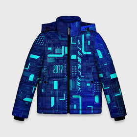 Зимняя куртка для мальчиков 3D с принтом Киберпанк Зима 2022 в Новосибирске, ткань верха — 100% полиэстер; подклад — 100% полиэстер, утеплитель — 100% полиэстер | длина ниже бедра, удлиненная спинка, воротник стойка и отстегивающийся капюшон. Есть боковые карманы с листочкой на кнопках, утяжки по низу изделия и внутренний карман на молнии. 

Предусмотрены светоотражающий принт на спинке, радужный светоотражающий элемент на пуллере молнии и на резинке для утяжки | Тематика изображения на принте: импульсы | киберпанк | минимализм | полосы | схемы