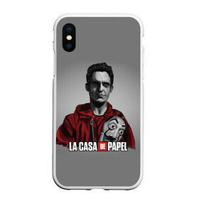 Чехол для iPhone XS Max матовый с принтом LA CASA DE PAPEL - БУМАЖНЫЙ ДОМ СЕРИАЛ в Новосибирске, Силикон | Область печати: задняя сторона чехла, без боковых панелей | bella ciao | la casa de papel | бумажный дом | ла каса де | ла каса де папель | ла каса де пепел | лакаса | сериал | фильм