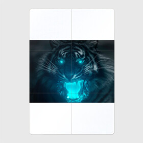 Магнитный плакат 2Х3 с принтом Неоновый водяной тигр 2022 в Новосибирске, Полимерный материал с магнитным слоем | 6 деталей размером 9*9 см | Тематика изображения на принте: 2022 | водяной тигр | неон | новый год | тигр
