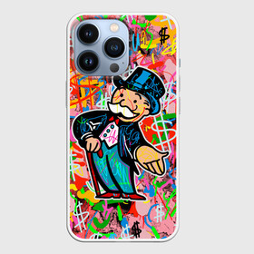 Чехол для iPhone 13 Pro с принтом Alec Monopoly Капиталист Граффити в Новосибирске,  |  | alec monopoly | art | capitalist | graffiti | money | retro | street style | urban style | алек монополи | арт | граффити | деньги | доллар | искусство | капиталист | кляксы | миллионер | монополия | ретро | рисунки | современное искусст