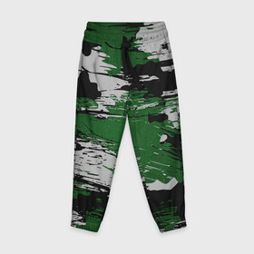 Детские брюки 3D с принтом Green Paint Splash в Новосибирске, 100% полиэстер | манжеты по низу, эластичный пояс регулируется шнурком, по бокам два кармана без застежек, внутренняя часть кармана из мелкой сетки | 23 февраля | абстракция | акварель | армия | военные | зеленая | зеленые | зеленый | камуфляж | краски | милитари | на каждый день | хаки