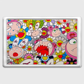 Магнит 45*70 с принтом Takashi Murakami кричащий арт в Новосибирске, Пластик | Размер: 78*52 мм; Размер печати: 70*45 | Тематика изображения на принте: takashi murakami | арт | граффити | кричащий арт | мураками | такаси | такаси мураками | токио | уличное граффити | япония