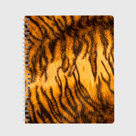 Тетрадь с принтом Шкура тигра 2022 в Новосибирске, 100% бумага | 48 листов, плотность листов — 60 г/м2, плотность картонной обложки — 250 г/м2. Листы скреплены сбоку удобной пружинной спиралью. Уголки страниц и обложки скругленные. Цвет линий — светло-серый
 | 2022 | год тигра | новый год | новый год 2022 | символ года | тигр | тигренок | тигрица | тигры