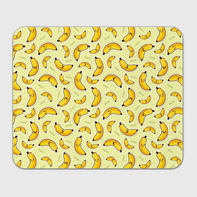 Прямоугольный коврик для мышки с принтом Банановый Бум в Новосибирске, натуральный каучук | размер 230 х 185 мм; запечатка лицевой стороны | Тематика изображения на принте: банан | банановый | бананы | паттерн | прикол | фрукты