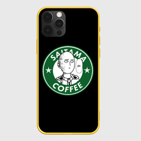 Чехол для iPhone 12 Pro с принтом ONE PUNCH MAN OK COFFEE в Новосибирске, силикон | область печати: задняя сторона чехла, без боковых панелей | one punch man | onepunch man | onepunchman | oppai | saitama | ван панч мен | ванпанч мен | ванпанчмен | макото миядзаки | сайтама | человек один удар