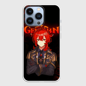 Чехол для iPhone 13 Pro с принтом GENSHIN IMPACT    ГЕНШИН ИМПАКТ   ДИЛЮК в Новосибирске,  |  | anime | character | diluc | game | genshin impact | аниме | геншин импакт | дилюк | игра | персонаж | персонажи