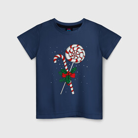 Детская футболка хлопок с принтом New Years sweets в Новосибирске, 100% хлопок | круглый вырез горловины, полуприлегающий силуэт, длина до линии бедер | 2022 | 2022 год | family look | happy new year | santa | год тигра | дед мороз | каникулы | мороз | новогодний свитер | новый год | новый год 2022 | новый год тигра | оливье | праздник | рождество | санта клаус