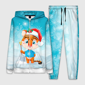 Женский костюм 3D с принтом Год тигра 2022 Очищает снег. в Новосибирске,  |  | 2022 | merry christmas | год тигра | зима близко | нг | новогодний | новогодний тигр | новогодняя символика | новый год | новый год 2022 | рождество | символ 2022 года | снег | снежинки | тигр