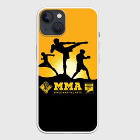 Чехол для iPhone 13 с принтом ММА (Mixed Martial Arts) в Новосибирске,  |  | bellator | boxing | fight club | mixed martial arts | ufc | айкидо | беллатор | боевые искусства | боец | бои | бои без правил | бойцовский клуб | бокс | борьба | воин | джиуджитсу | дзюдо | единоборства | карате | кикбоксинг