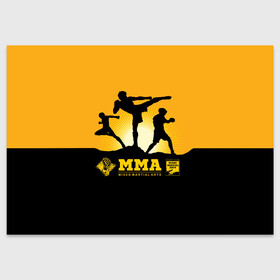 Поздравительная открытка с принтом ММА (Mixed Martial Arts) в Новосибирске, 100% бумага | плотность бумаги 280 г/м2, матовая, на обратной стороне линовка и место для марки
 | bellator | boxing | fight club | mixed martial arts | ufc | айкидо | беллатор | боевые искусства | боец | бои | бои без правил | бойцовский клуб | бокс | борьба | воин | джиуджитсу | дзюдо | единоборства | карате | кикбоксинг