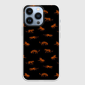 Чехол для iPhone 13 Pro с принтом Тигры паттерн | Tigers pattern в Новосибирске,  |  | pattern | tiger | восточный тигр | кошка | паттерн | тигр | тигренок