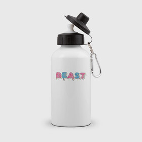 Бутылка спортивная с принтом Mr Beast - Art 1 в Новосибирске, металл | емкость — 500 мл, в комплекте две пластиковые крышки и карабин для крепления | mr beast | youtube | арты | блогеры | мистер бист | ютуберы