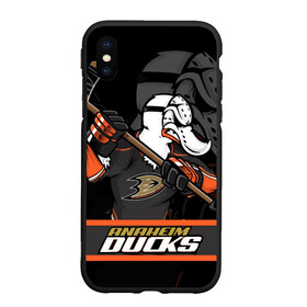 Чехол для iPhone XS Max матовый с принтом Анахайм Дакс Anaheim Ducks в Новосибирске, Силикон | Область печати: задняя сторона чехла, без боковых панелей | Тематика изображения на принте: anaheim | anaheim ducks | ducks | hockey | nhl | usa | дакс | нхл | спорт | сша | хоккей | шайба