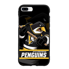 Чехол для iPhone 7Plus/8 Plus матовый с принтом Питтсбург Пингвинз Pittsburgh Penguins в Новосибирске, Силикон | Область печати: задняя сторона чехла, без боковых панелей | hockey | nhl | penguins | pittsburg | pittsburgh | pittsburgh penguins | usa | нхл | пингвинз | питтсбург | питтсбург пингвинз | спорт | сша | хоккей | шайба