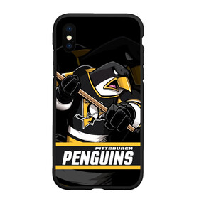 Чехол для iPhone XS Max матовый с принтом Питтсбург Пингвинз Pittsburgh Penguins в Новосибирске, Силикон | Область печати: задняя сторона чехла, без боковых панелей | hockey | nhl | penguins | pittsburg | pittsburgh | pittsburgh penguins | usa | нхл | пингвинз | питтсбург | питтсбург пингвинз | спорт | сша | хоккей | шайба