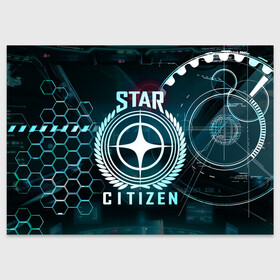 Поздравительная открытка с принтом Star Citizen (Стар Ситизен) в Новосибирске, 100% бумага | плотность бумаги 280 г/м2, матовая, на обратной стороне линовка и место для марки
 | Тематика изображения на принте: squadron 42 | star citizen | галактика | игры | космического симулятора | космос