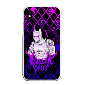 Чехол для iPhone XS Max матовый с принтом JOJO / KILLER QUEEN / КОРОЛЕВА УБИЙЦА / ART в Новосибирске, Силикон | Область печати: задняя сторона чехла, без боковых панелей | Тематика изображения на принте: adventure | jojo | jojos bizarre | jojos bizarre adventure | killer queen | pattern | yare yare daze | аниме | брызги | джоджо | манга | узор | яре яре дазе