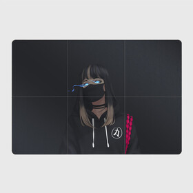 Магнитный плакат 3Х2 с принтом Девочка в маске в Новосибирске, Полимерный материал с магнитным слоем | 6 деталей размером 9*9 см | Тематика изображения на принте: аниме | аниме тян | девочка в маске | тян | тян в маске | тянка