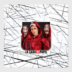 Магнитный плакат 3Х3 с принтом СЕРИАЛ БУМАЖНЫЙ ДОМ | LA CASA DE PAPEL BELLA CIAO в Новосибирске, Полимерный материал с магнитным слоем | 9 деталей размером 9*9 см | bella ciao | la casa de papel | бумажный дом | ла каса де | ла каса де папель | ла каса де пепел | лакаса | сериал | фильм