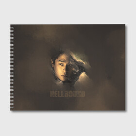 Альбом для рисования с принтом Hellbound персонаж в Новосибирске, 100% бумага
 | матовая бумага, плотность 200 мг. | дым | монстор | надпись | название | персонаж