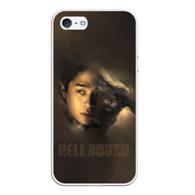 Чехол для iPhone 5/5S матовый с принтом Hellbound персонаж в Новосибирске, Силикон | Область печати: задняя сторона чехла, без боковых панелей | дым | монстор | надпись | название | персонаж