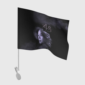 Флаг для автомобиля с принтом Min Hye jin в Новосибирске, 100% полиэстер | Размер: 30*21 см | Тематика изображения на принте: дым | женщина | монстр | персонаж