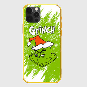 Чехол для iPhone 12 Pro с принтом Grinch Green. в Новосибирске, силикон | область печати: задняя сторона чехла, без боковых панелей | 2022 | grinch | happy new year | merry christmas | год тигра | гринч | зима близко | нг | новогодний | новый год | новый год 2022 | рождество | снег | снежинки